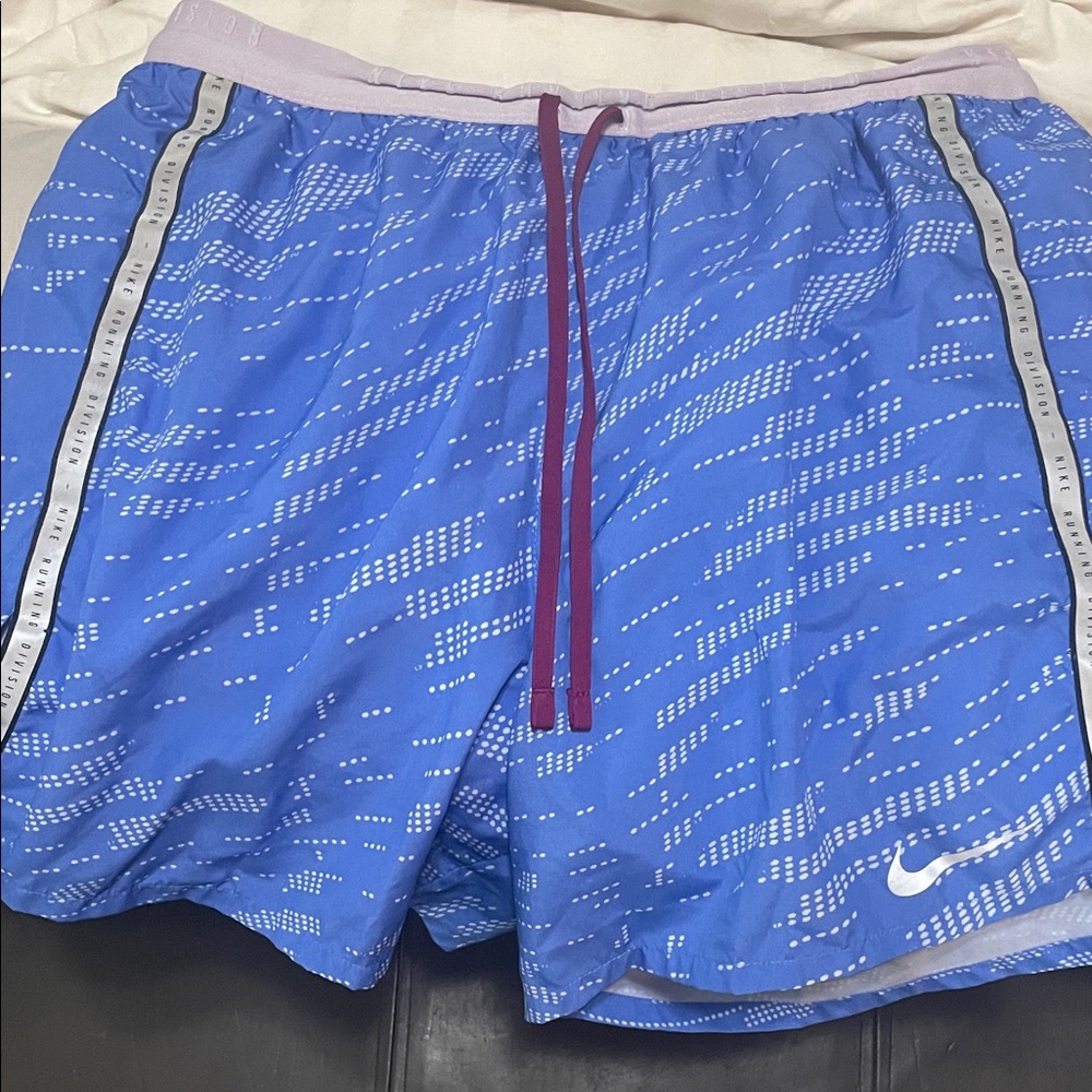 Nike Blue Patterned Running Shorts